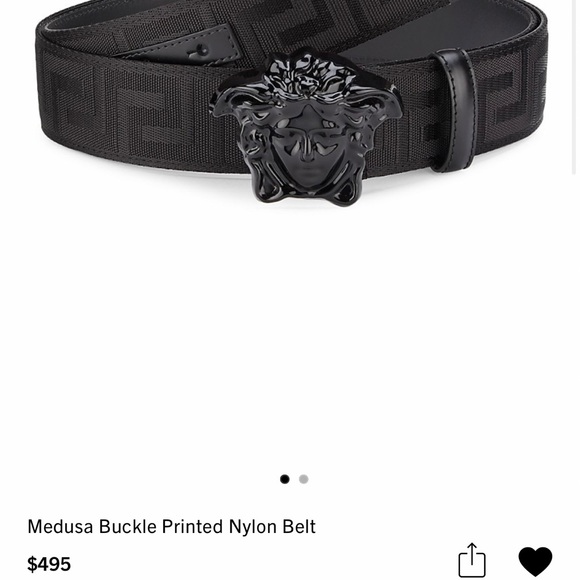versace belt all black